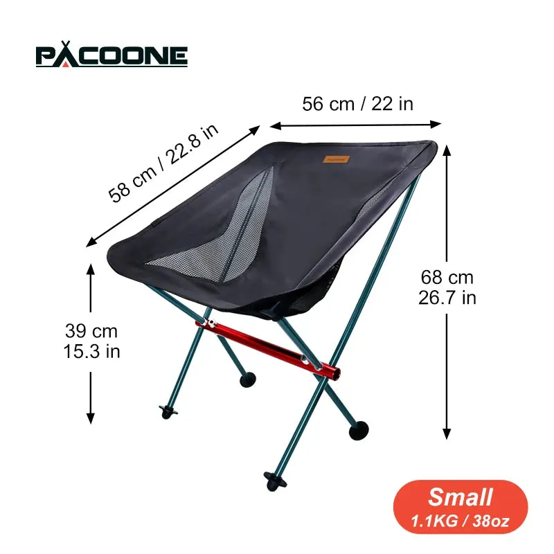 PACOONE Ultralight Collapsible Camp Chair