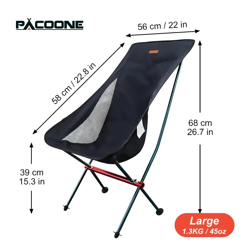 PACOONE Ultralight Collapsible Camp Chair