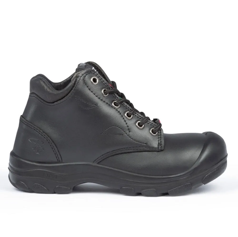 P&F S559 Women's 6" Steel Toe Leather Work Boot - Black