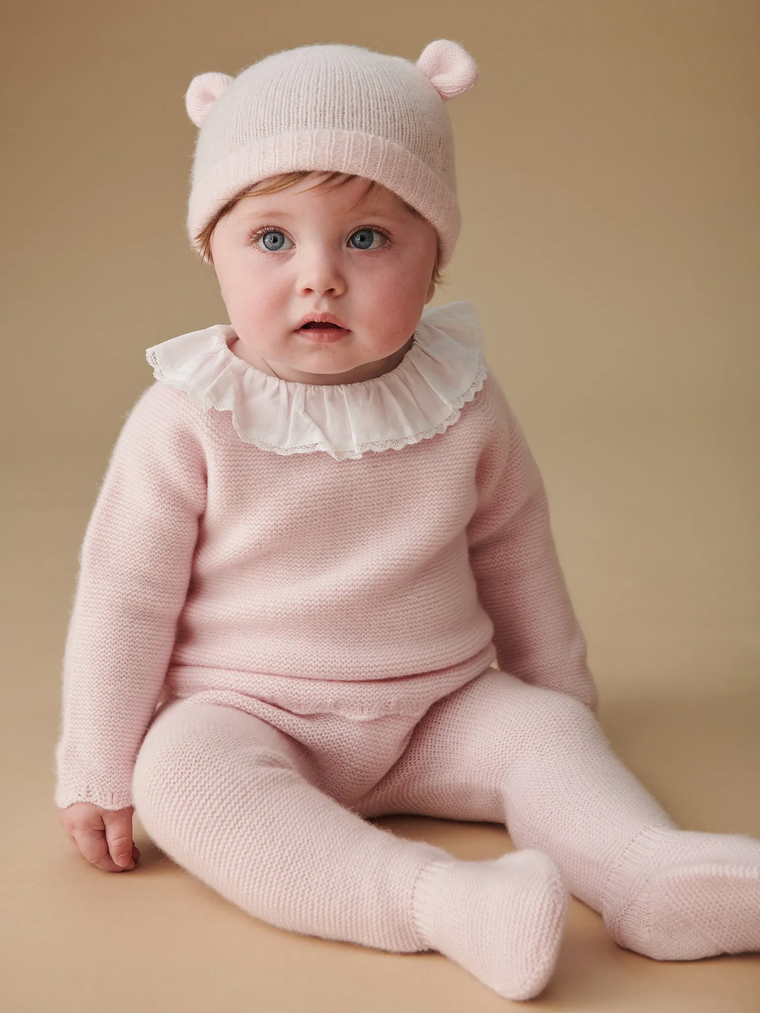 Pink Gloria Cashmere Baby Hat