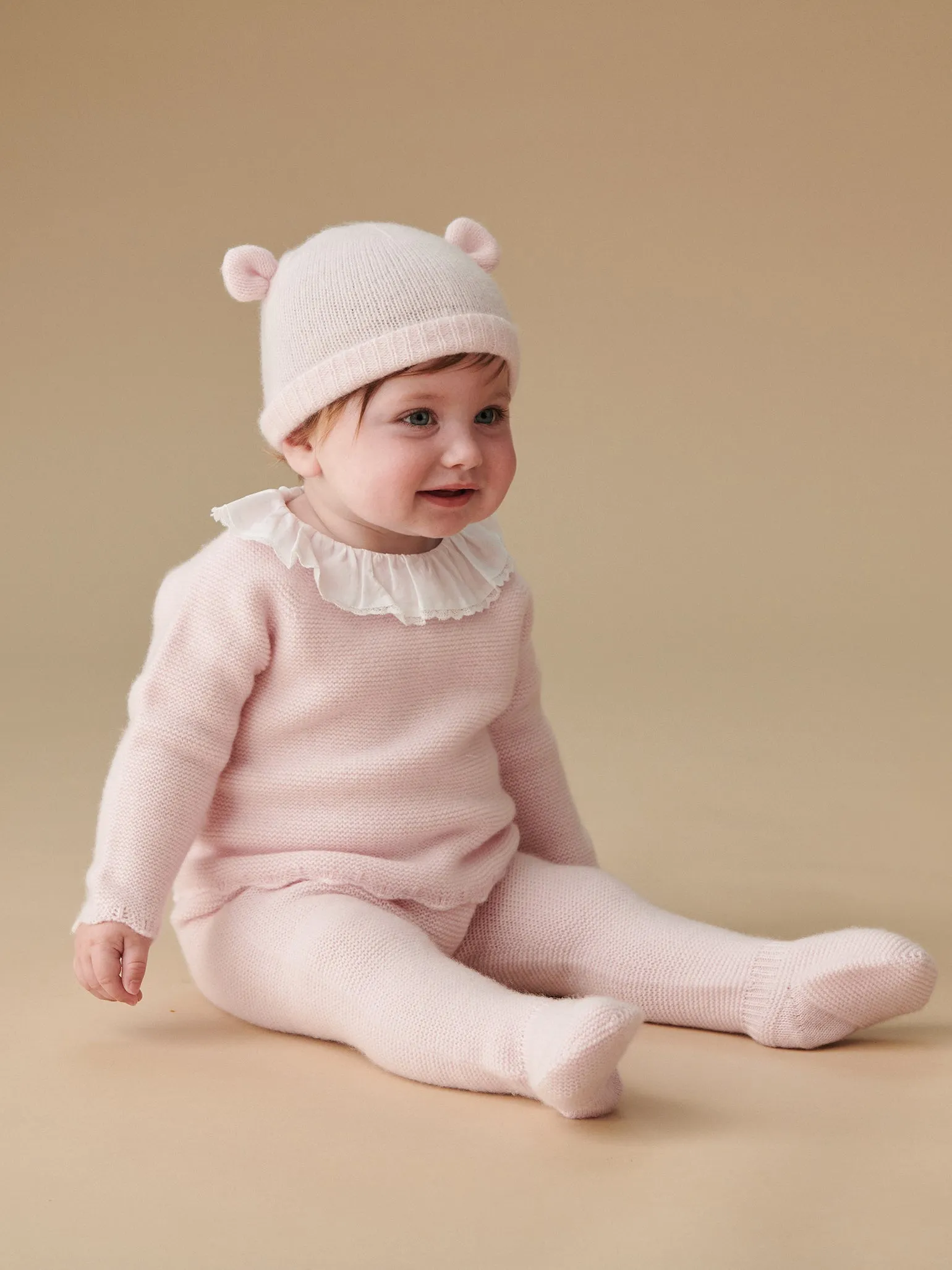 Pink Gloria Cashmere Baby Hat