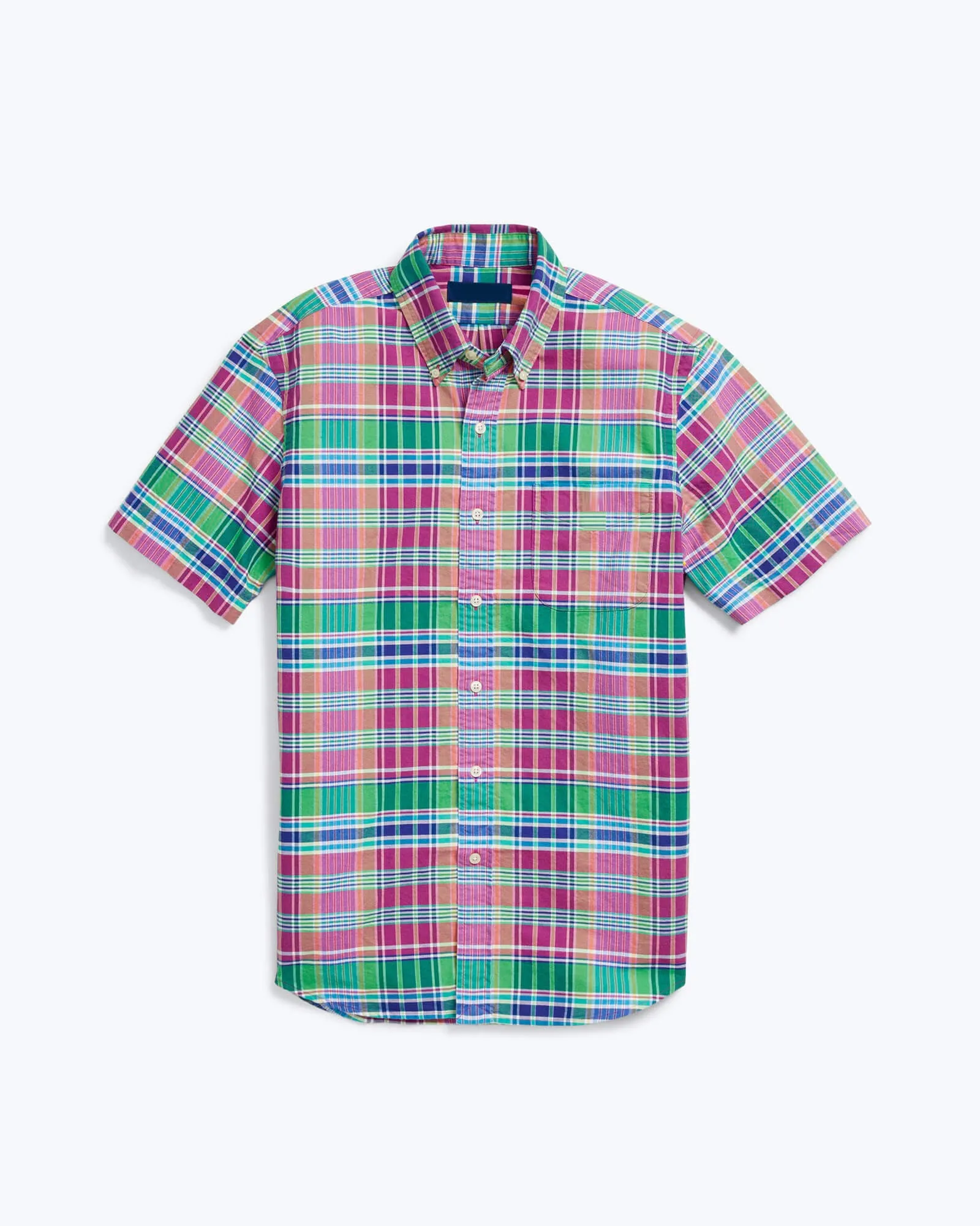 Plaid Cotton Oxford Shirt