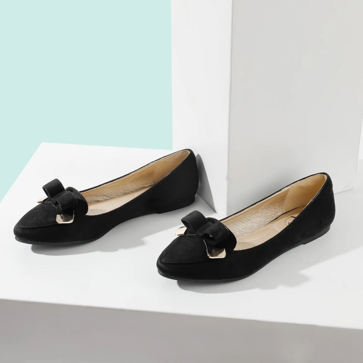 Pointed Toe Bow Ballet Flat