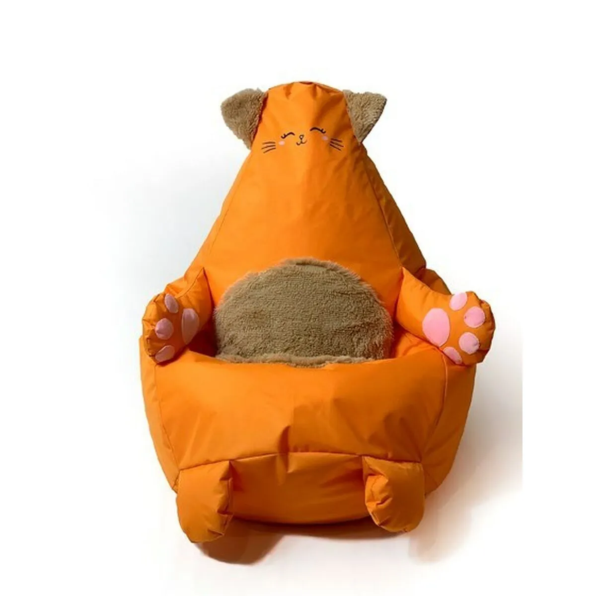 Pouffe GO GIFT Orange Oxford Cat 105 x 80 cm