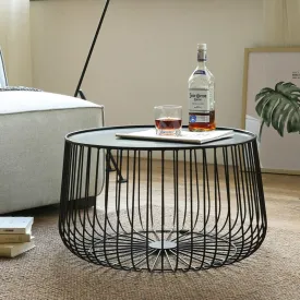 Round Metal Frame Coffee Table