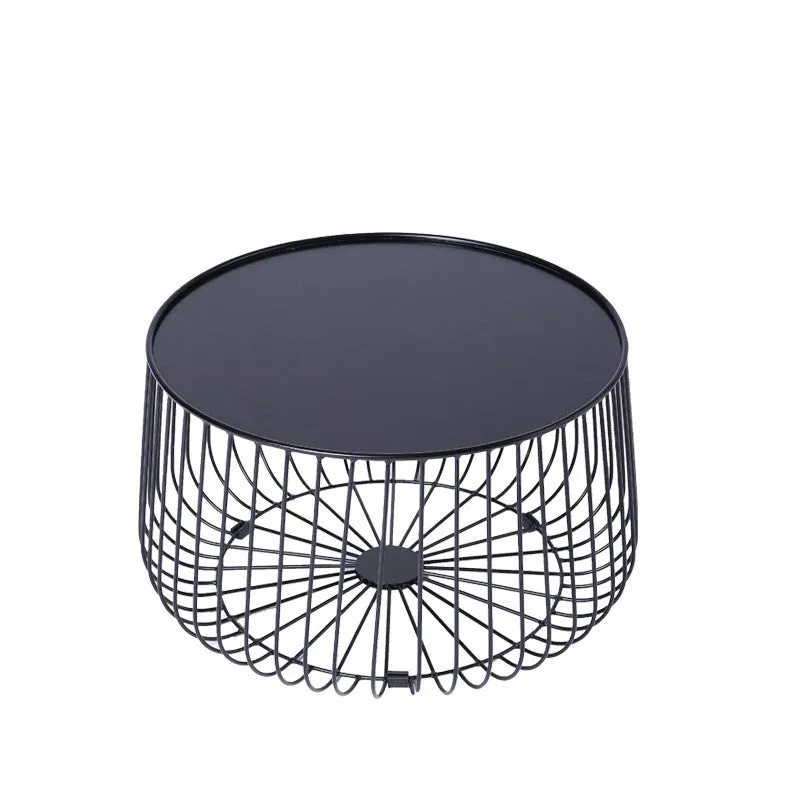 Round Metal Frame Coffee Table