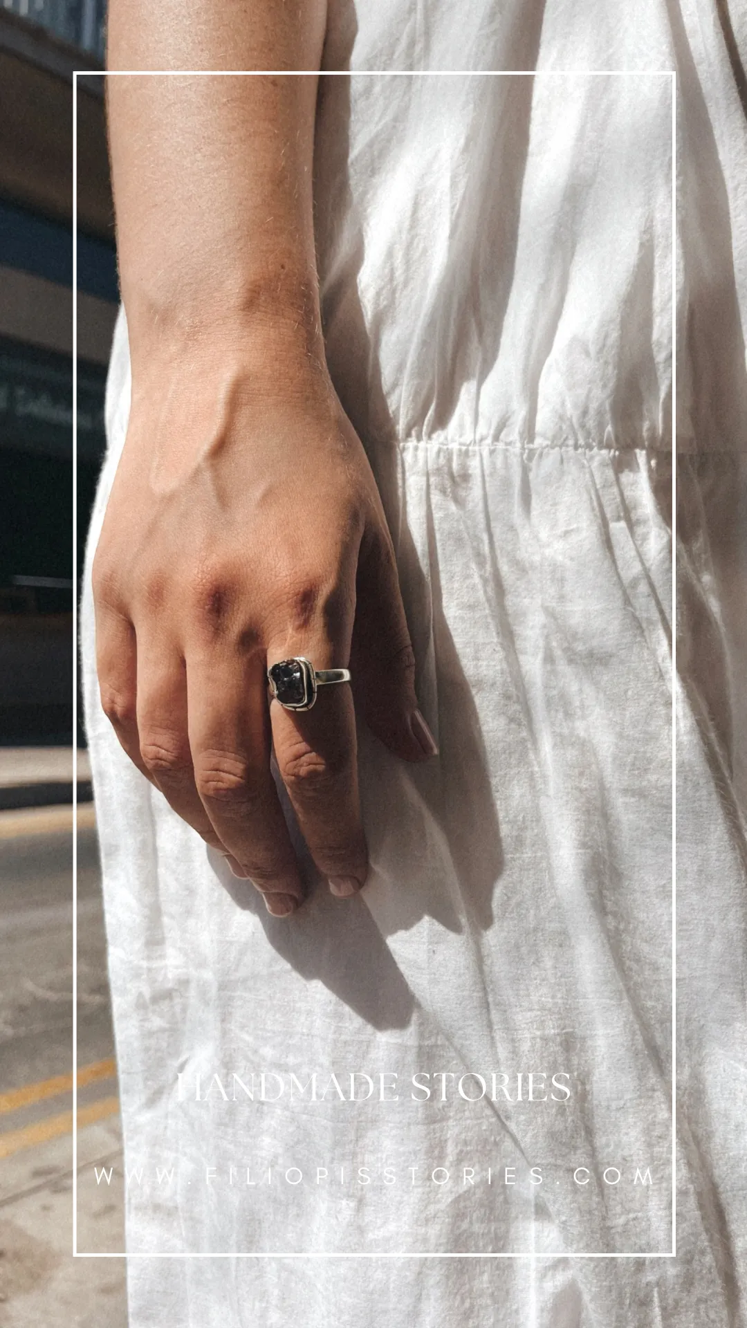 Silver ring - Smokey Quartz