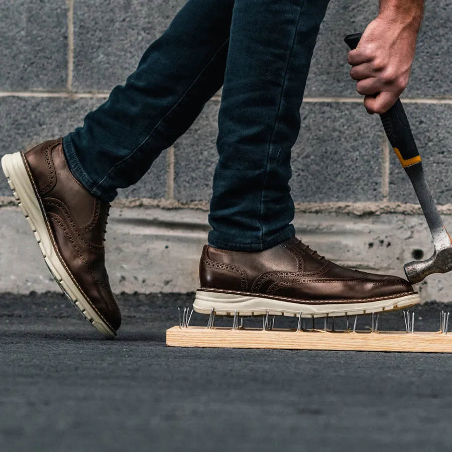 STEEL TOE OXFORD SHOE VOLTA BROWN