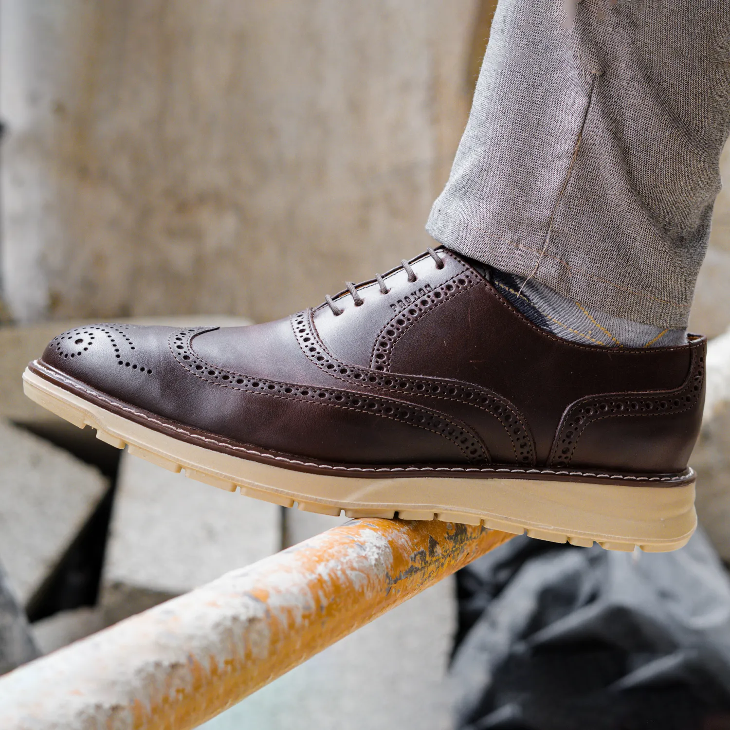 STEEL TOE OXFORD SHOE VOLTA BROWN