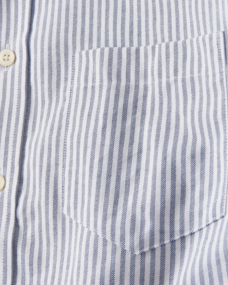 Stretch University Stripe Oxford Shirt