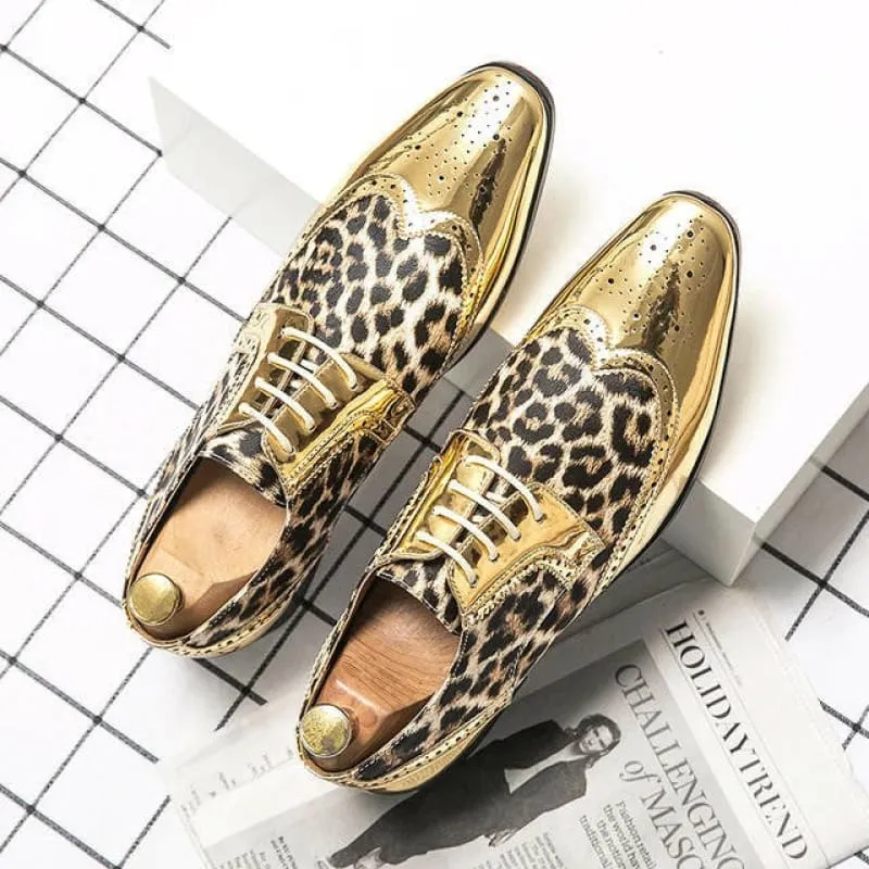 Stylish Silver Patent Leopard Print Shoes for a Bold Look