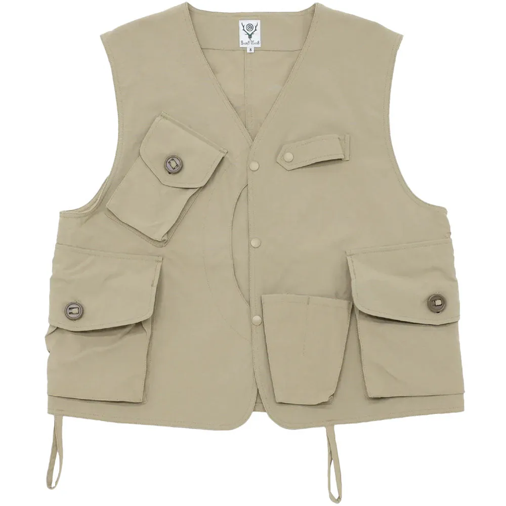 Tenkara Vest - Nylon Oxford 'Beige'