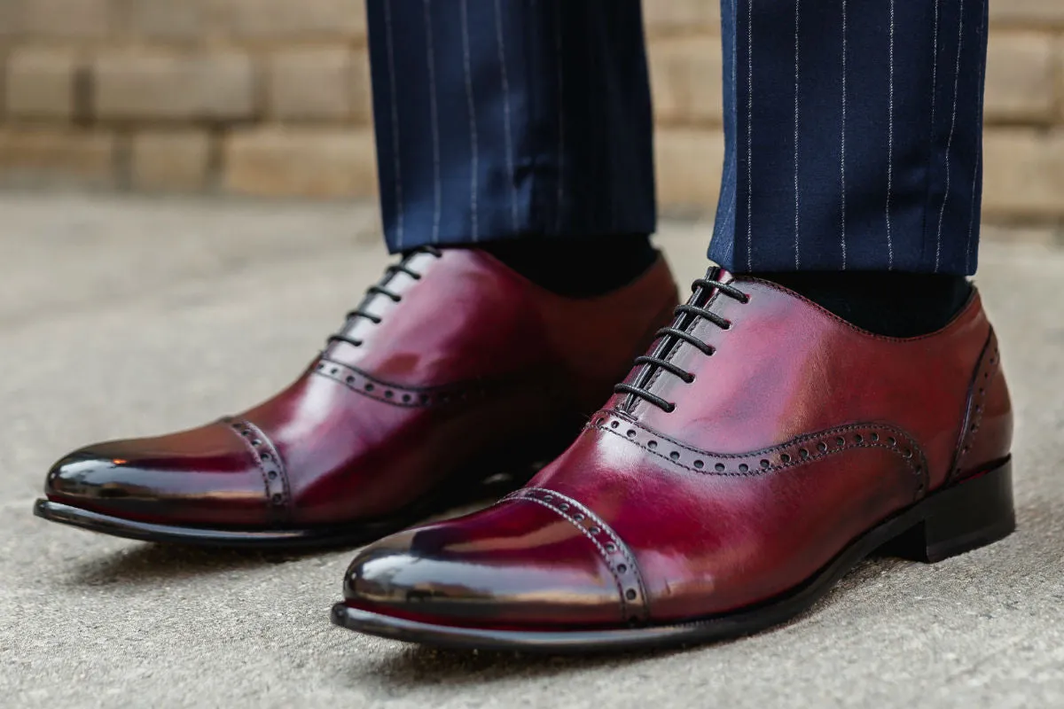 The Brando Semi-Brogue Oxford - Oxblood