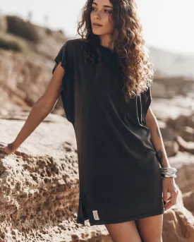 The Dark Faded Short Batwing Dress