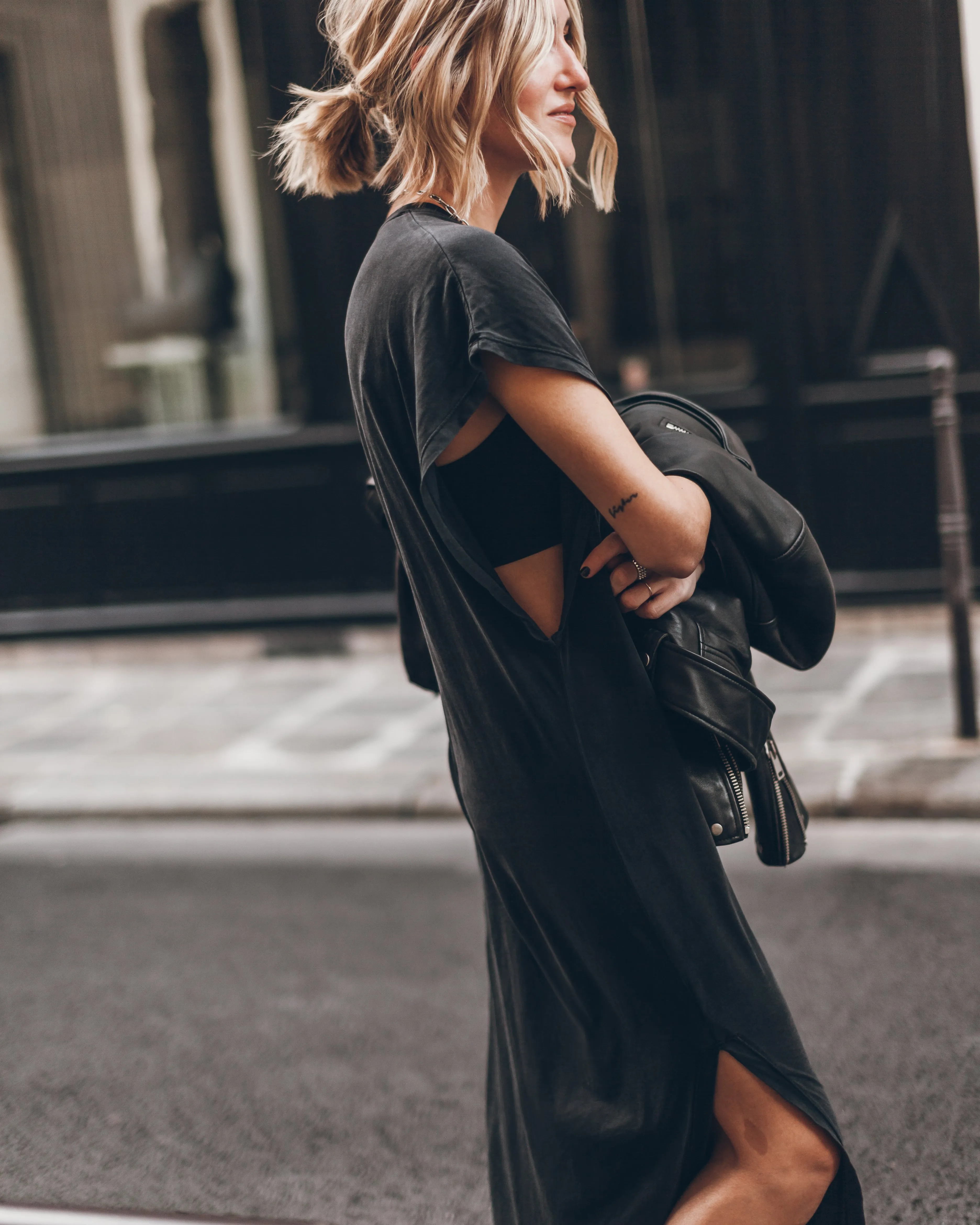 The Dark Long Batwing Dress