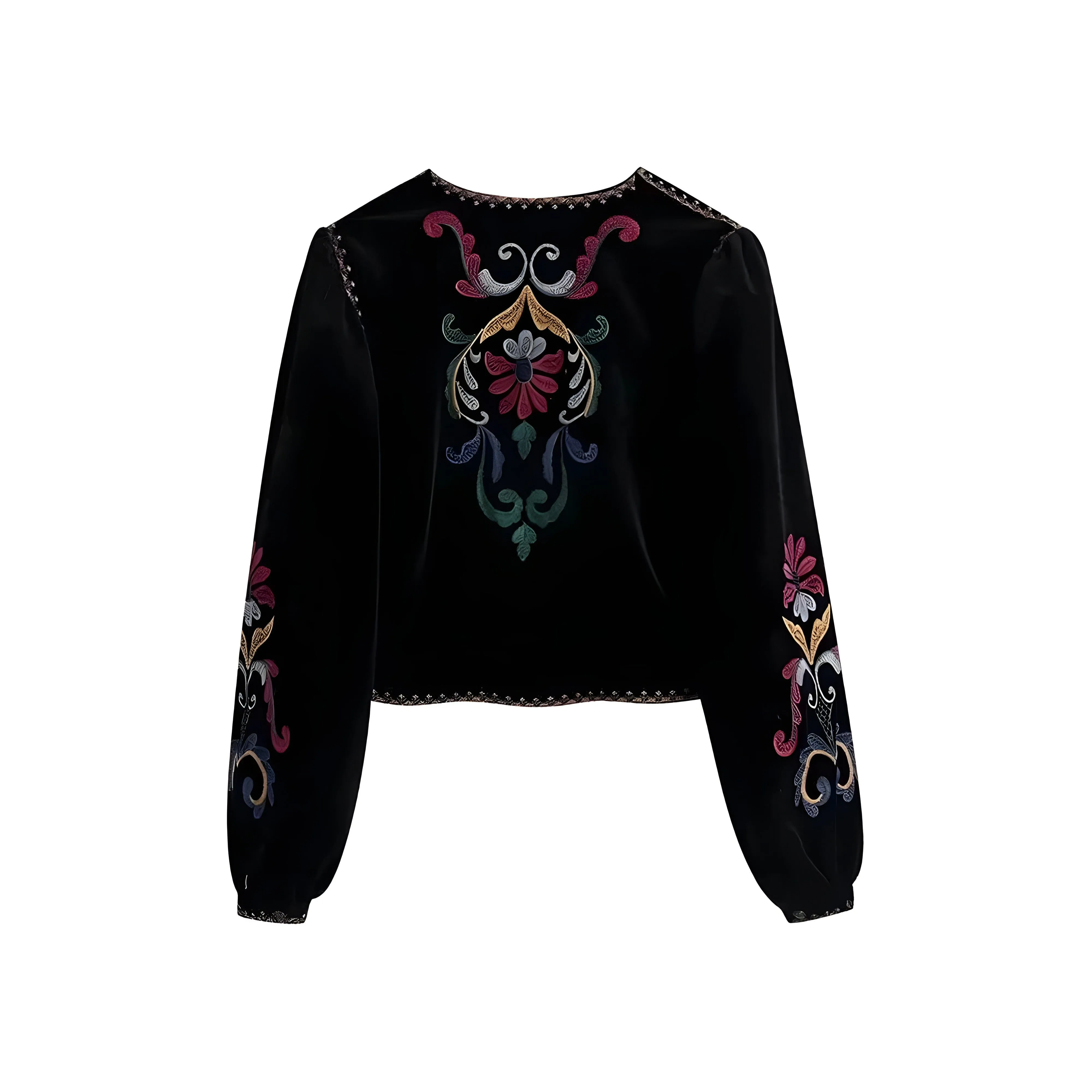 The Iolanthe Embroidered Long Sleeve Blouse