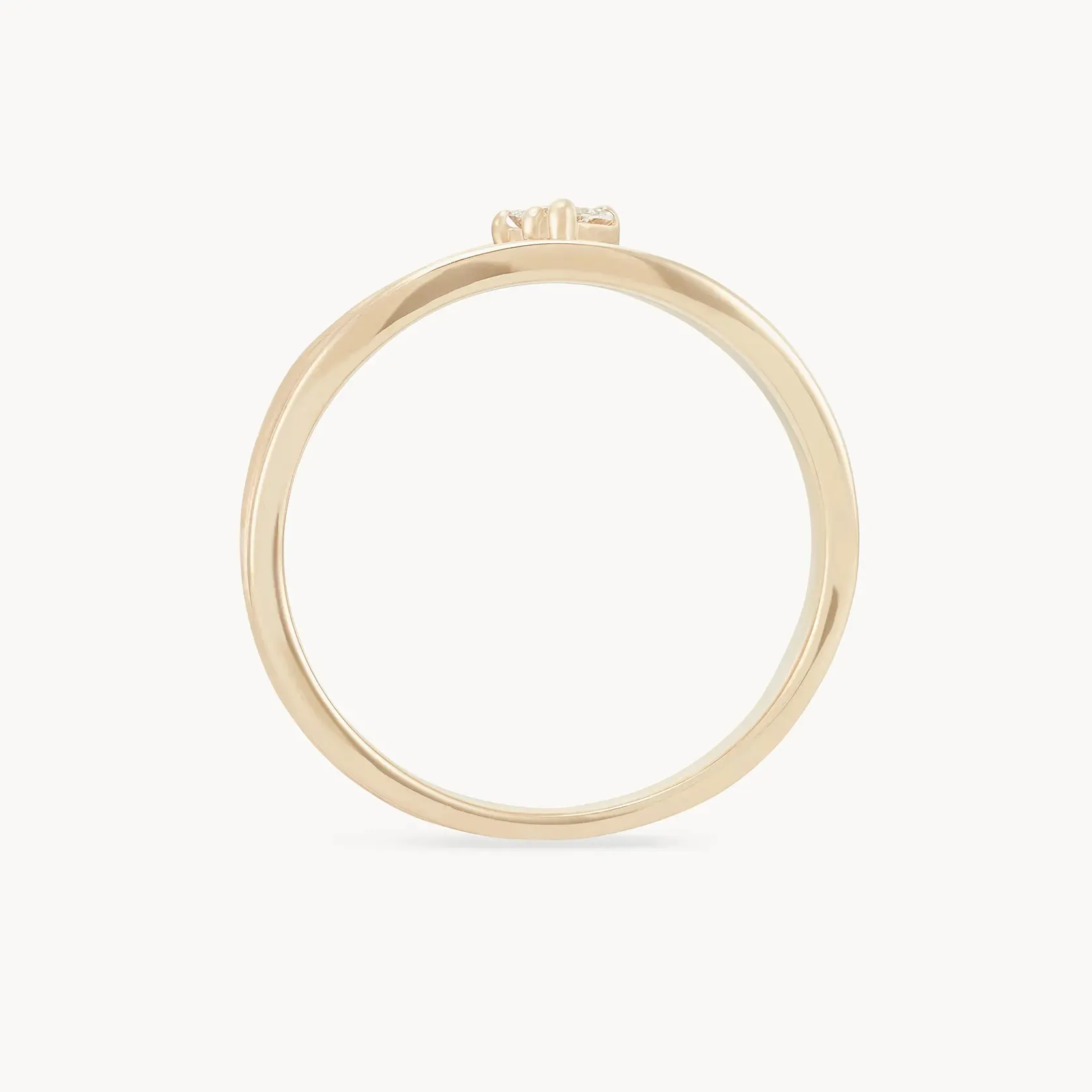 the kindred spirits lean on me band ring - 14k yellow gold, diamonds