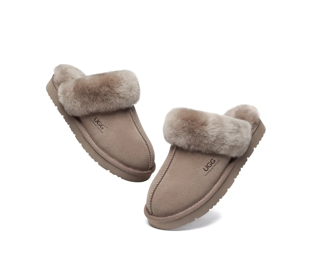 UGG Slippers Australia Premium Sheepskin Women Muffin Slipper Special