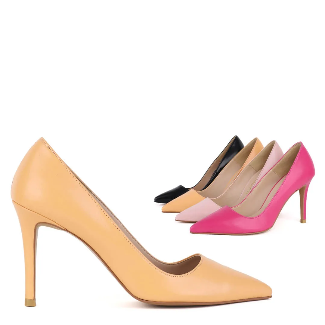 *UK size 1 - RICASS - orange, 9cm heels