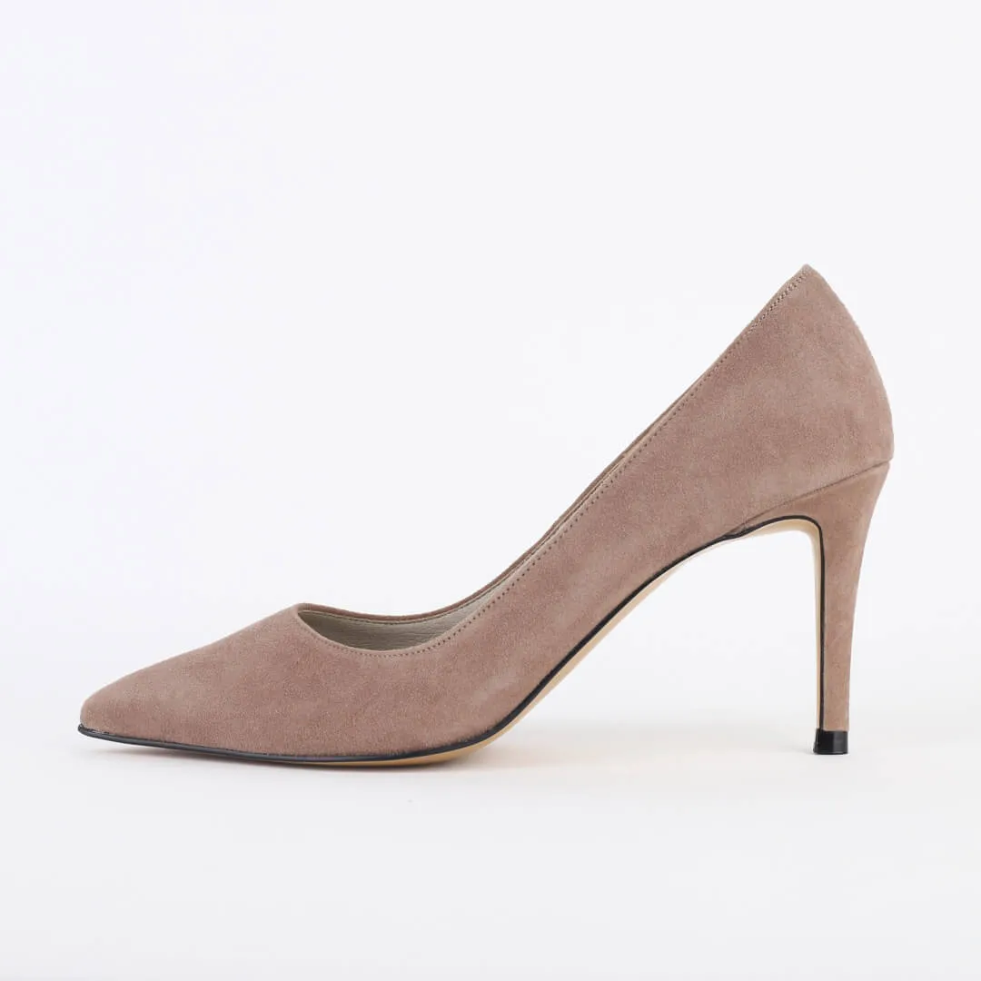 *UK size 2.5 - ROSE AVENUE `20 - taupe, 6cm heels