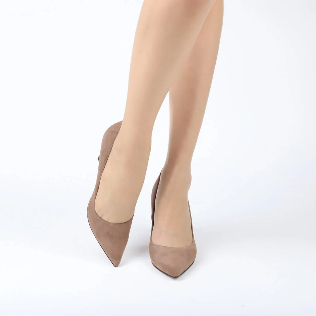 *UK size 2.5 - ROSE AVENUE `20 - taupe, 6cm heels