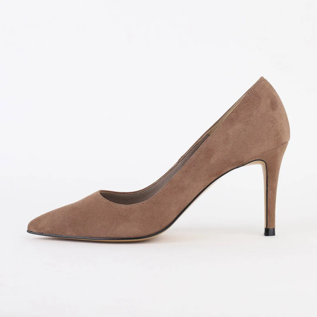 *UK size 2.5 - ROSE AVENUE `20 - taupe, 6cm heels