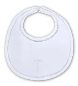 White Christening bib